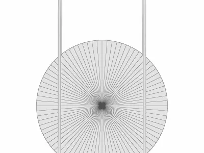 Round mirror with gold decorative metal frame Malory 3D model