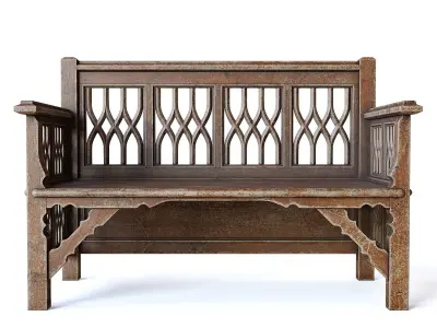 Medieval Bench 3D model