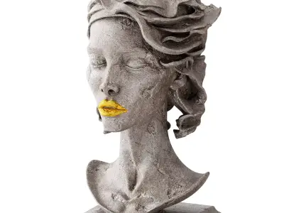 Abstract Female Sculpture Bust 3D model