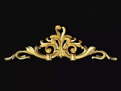 Central decor ornament for furniture 3D model 808