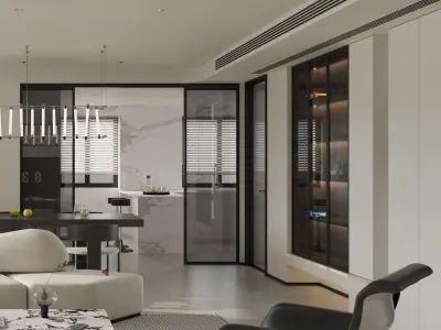 Modern Elegance- A Luxurious 3D Apartment Model 3D model