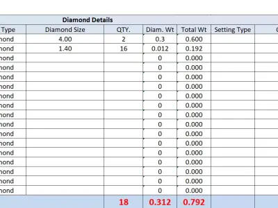 Diamond Hoops  3D print model