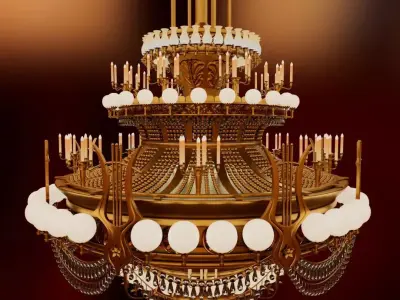 Chandelier Opera Garnier Paris 3D model