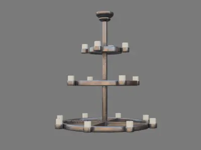 Chandelier Low-poly 3D model