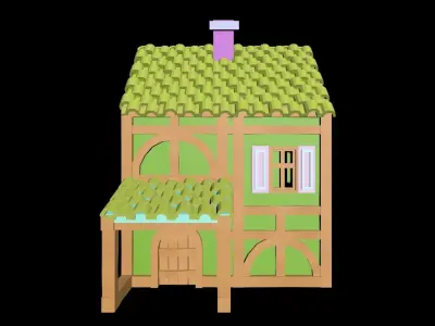 Medieval House 26 3D print model 3D model