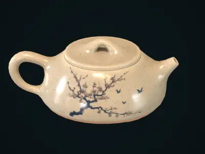 Teaset Low-poly 3D model