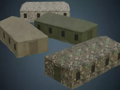 Tent 2B Low-poly 3D model