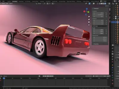 Ferrari F40 3D model
