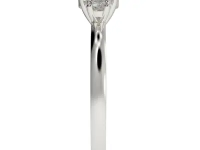 Cushion engagement ring 3D print model