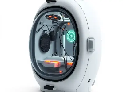 Futuristic Tech Pod model pack Low-poly 3D model