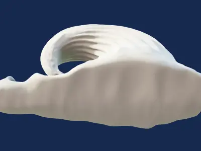 Decorative Cartoon Stylized Cloud Toy 3D print model