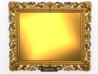 10 carved frames set 3D Model Collection