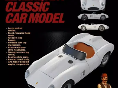  Classic Car Design  Original and Detailed 3D Model 3D print model