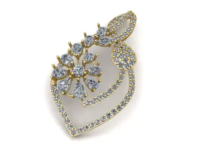 Luxury Diamond Pendant 3d Printable Model 3D print model purchase