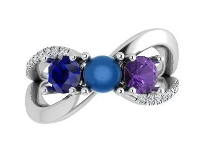 Round Split Shank Ring 3532 3D print model