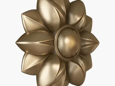 cnc flower rosette 3D print model