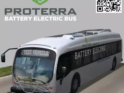 Proterra electric 40 Foot Transit Vehicle Low-poly 3D model