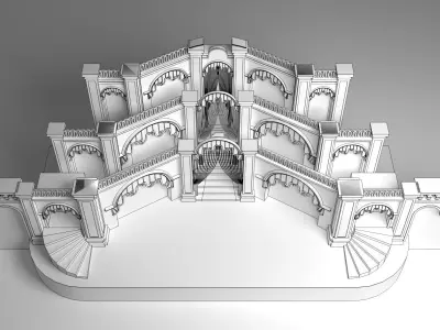 Indian Wedding Stage 3D model