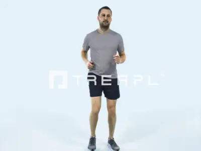 Portrait 07J Running Jogging Football Sports Man Low-poly 3D model purchase