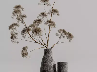 plants bouquet vase 58 3D model