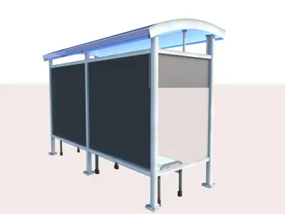 Bus Stop Low-poly 3D model