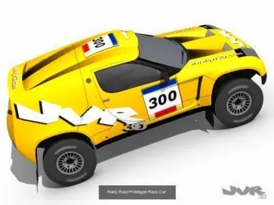 Dakar Rally Low-poly cars 3D Model Pack