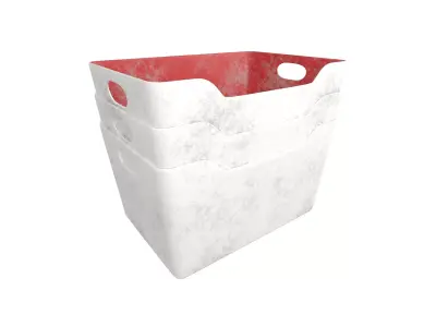 Stacked Variera Storage Box v2 004 Low-poly 3D model