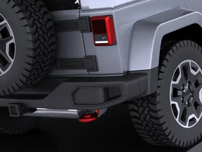 Jeep Wrangler Rubicon 2017 VRAY 3D model