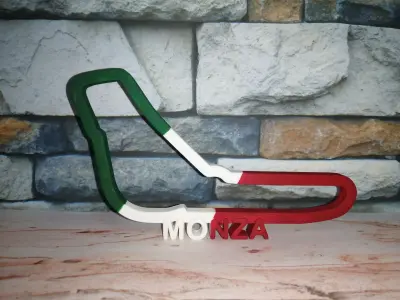 F1 Monza Race Track STL OBJ FBX Files Fusion 360 3D print model