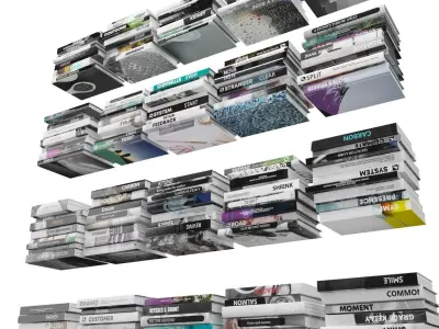 Books 150 pieces 4-5-1 Low-poly 3D model