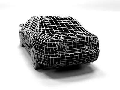 AUDI A4 2005 4D LOWPOLY Low-poly 3D model