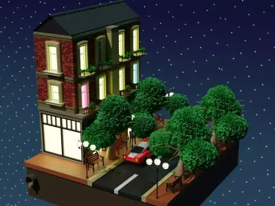 Street Scene Free 3D model