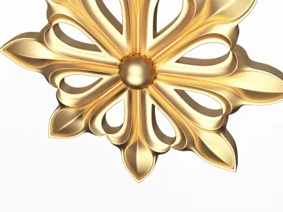 Rosette Carved Decoration CNC 025 Low-poly 3D model
