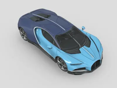 Bugatti Tourbillon Low-poly 3D model