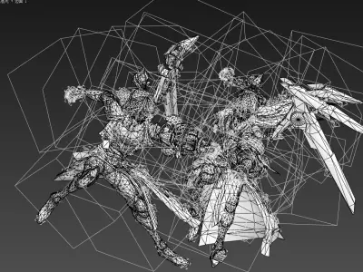 Twin brothers 3D model