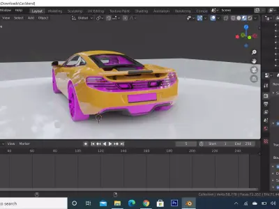 MCLAREN CAR  Low-poly 3D model