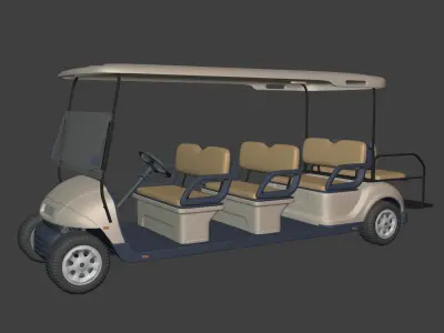 Generic Large Golf Cart - Electric Sport Vehicle - Club Car 3D model