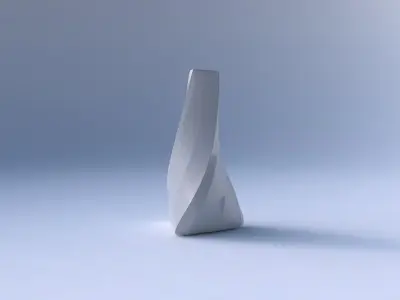 Vase grounded triangle with bands 3D print model