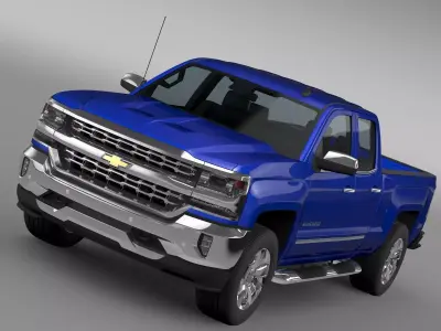 Chevrolet Silverado LTZ Double Cab GMTK2 Standart Box 2016 3D model