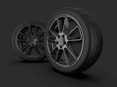 Kia concept Wheel 3D print model