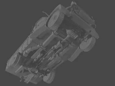 Soviet truck VAZ 3D model