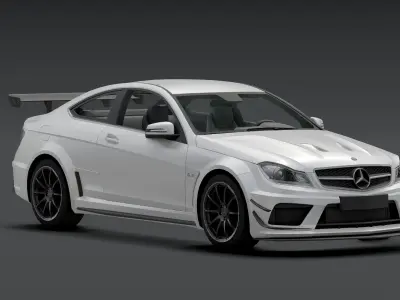 Mercedes AMG 63 Low-poly 3D model