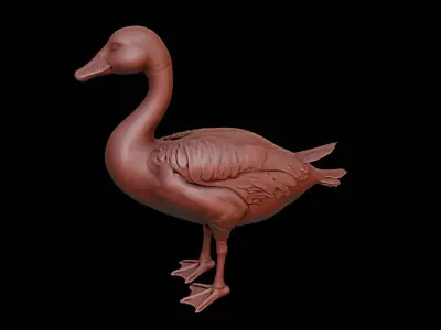Goose Animal Sculpture 3D print model buy