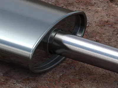 Intermediate muffler 3D model