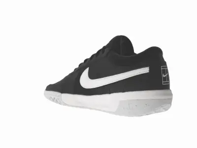 Nike Court Lite Black Low-poly 3D model