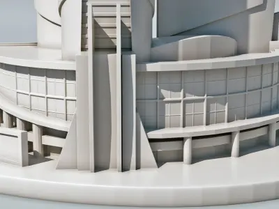 Etihad Towers in Abu Dhabi 3d Model  3D print model