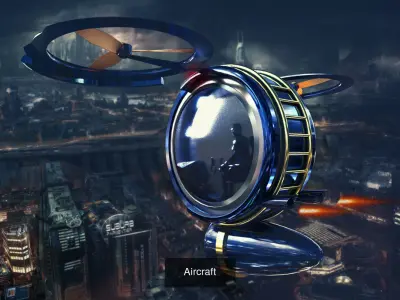 Spaceship Concept 3D Model Pack