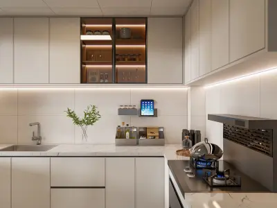Kitchen Modern interior 99 3D model