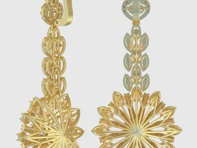Earring 3D model 3D printable model 0226 9 Free 3D print model