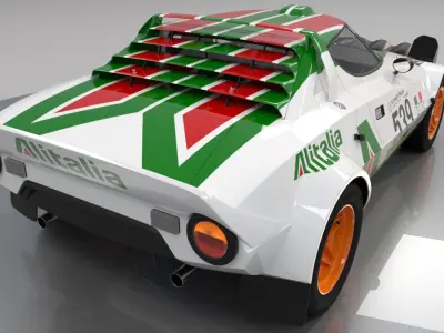 Lancia Stratos High Poly 3D model